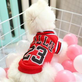 Dog Summer Clothes Teddy Vest Breathable (Option: Red-Number8)